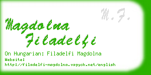 magdolna filadelfi business card